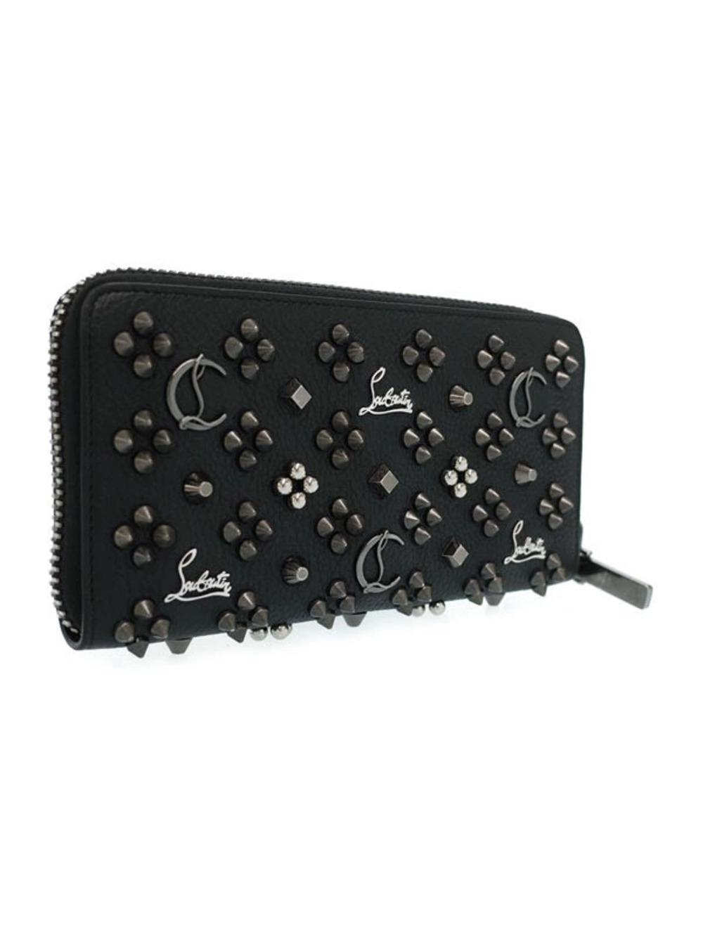 Christian Louboutin Long Wallet Stud Multi Zipper Round Panettone